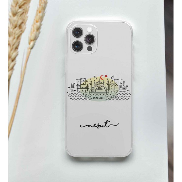 İstanbul Slüeti Şeffaf Telefon Kılıfı (Sadece iPhone Modelleri)