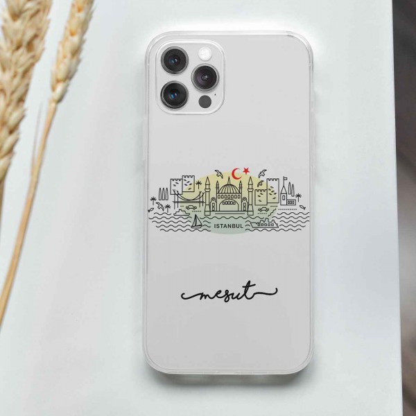 İstanbul Slüeti Şeffaf Telefon Kılıfı (Sadece iPhone Modelleri)