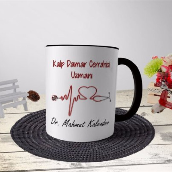 Kalp Damar Cerrahisi Uzmanı Kupa Bardak - Siyah