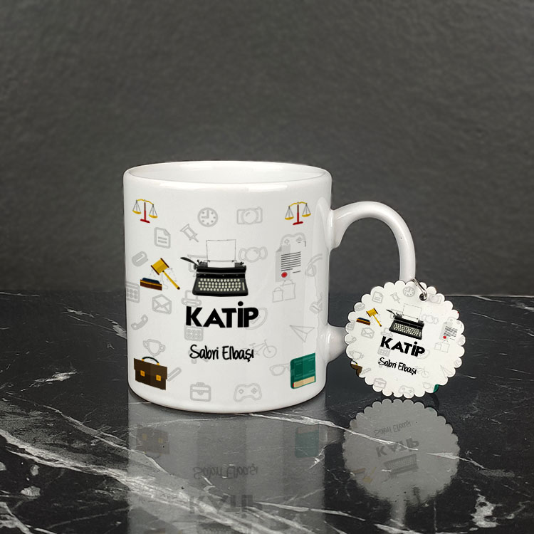 Katip Kupa Bardak ve Anahtarlık Set