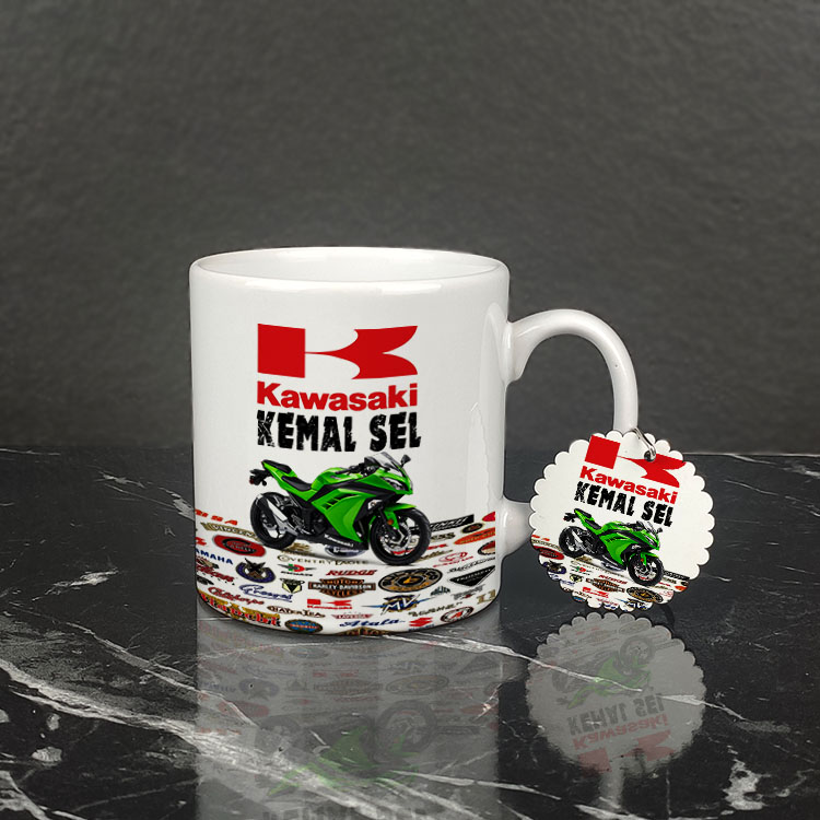 Kawasaki Kupa Bardak ve Anahtarlık Set