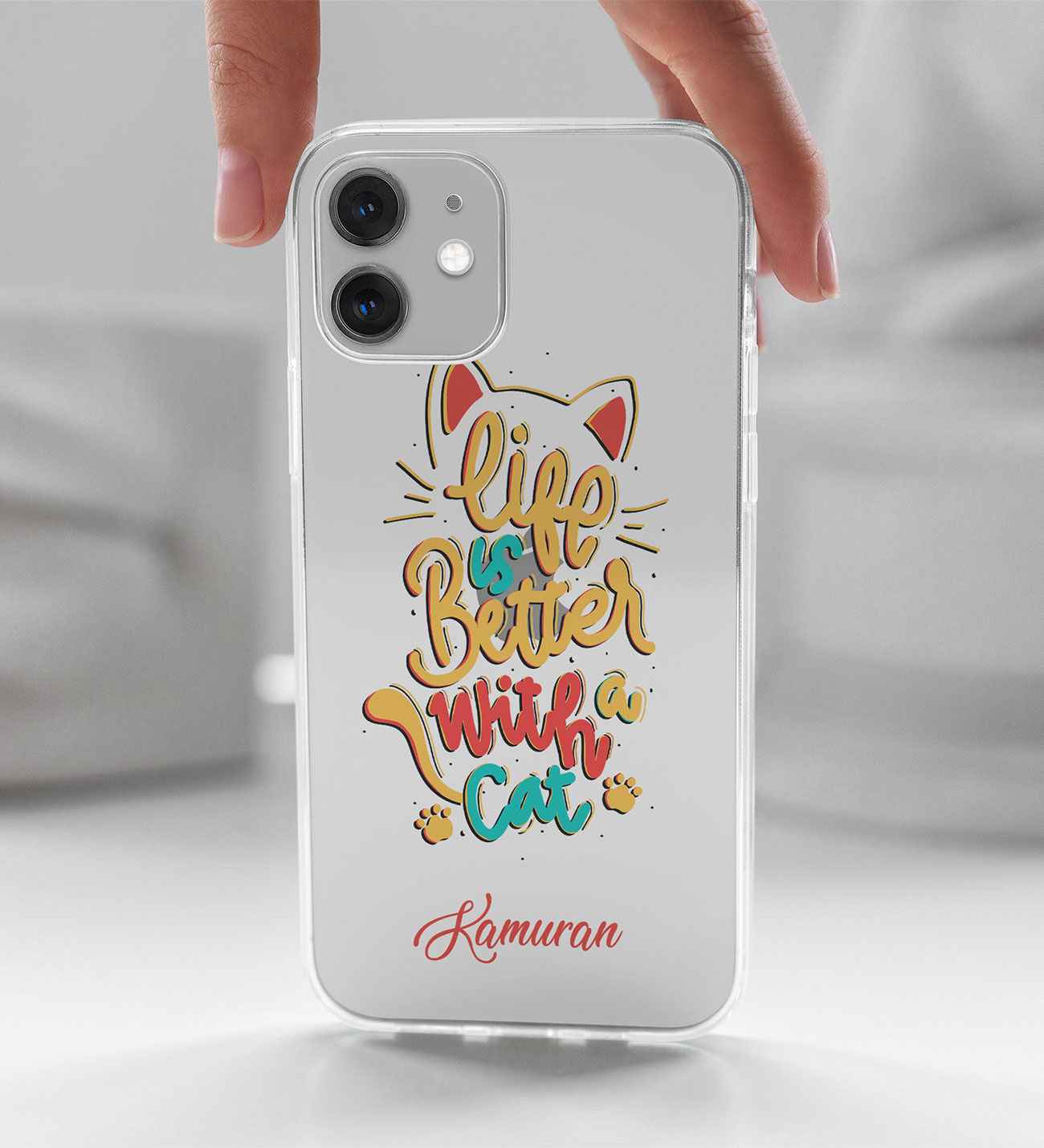 Kedi Sever Telefon Kılıfı (Sadece iPhone Modelleri)