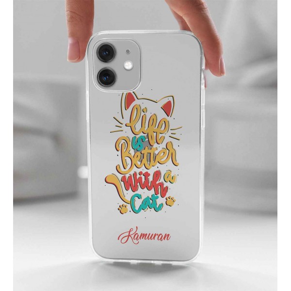 Kedi Sever Telefon Kılıfı (Sadece iPhone Modelleri)