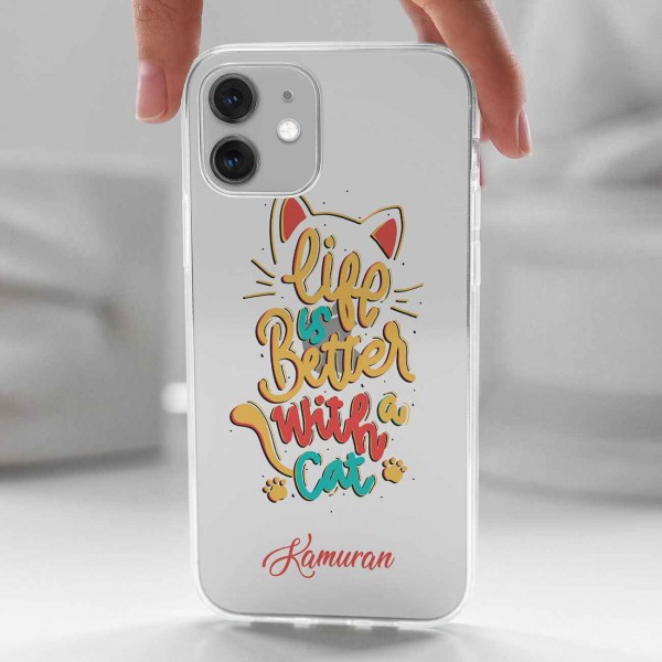 Kedi Sever Telefon Kılıfı (Sadece iPhone Modelleri)