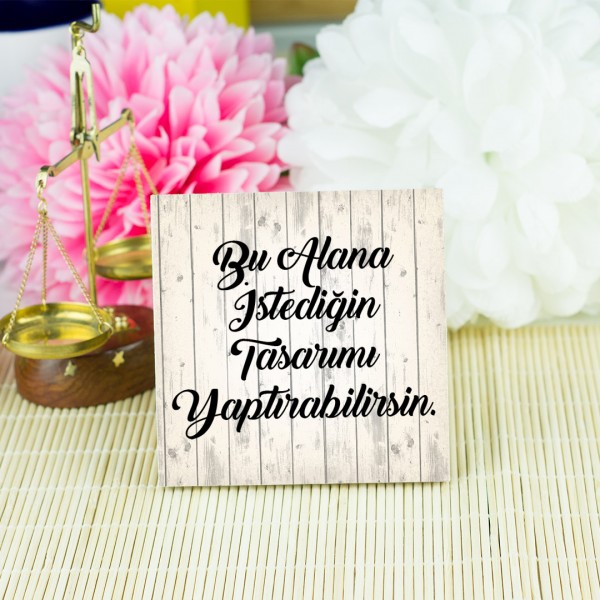 Kendin Tasarla Ahşap Kupa Bardak Altlığı