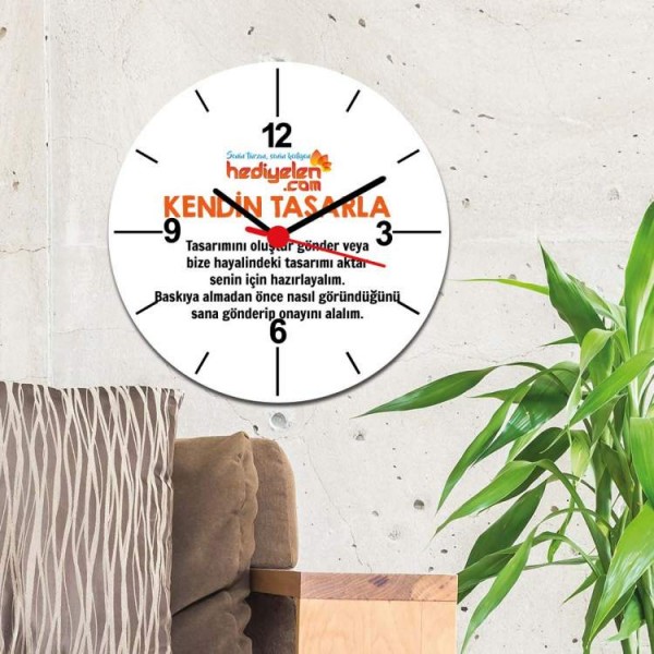 Kendin Tasarla Cam Duvar Saati