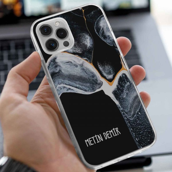 Kişiye Özel Siyah Tasarımlı Telefon Kılıfı (Sadece iPhone Modelleri)