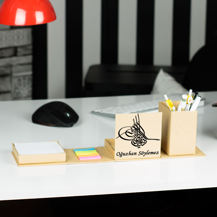 Kişiye Özel Tuğralı Masaüstü Organizer Kişiye Özel Tuğralı Masaüstü Organizer