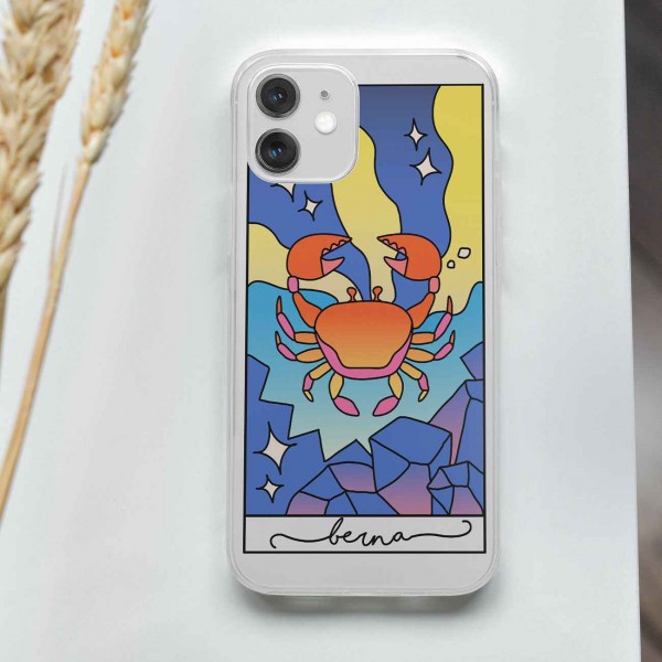 Kişiye Özel Yengeç Burcu Telefon Kılıfı (Sadece iPhone Modelleri)