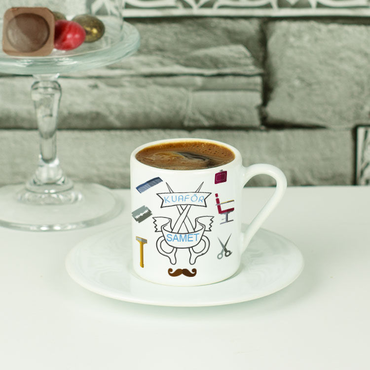 Kuaför Makas Tasarım Kahve Fincanı