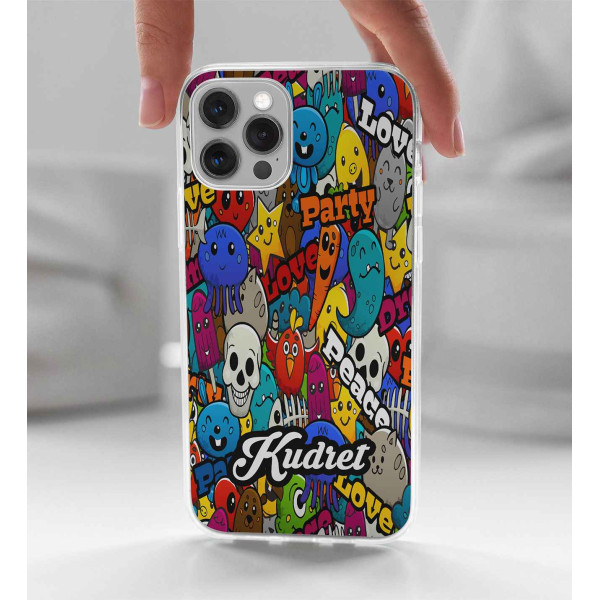Kuru Kafa Doodle Telefon Kılıfı (Sadece iPhone Modelleri)