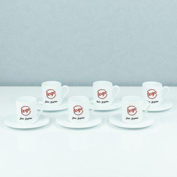 Logo Baskılı 6lı Türk Kahvesi Fincanı