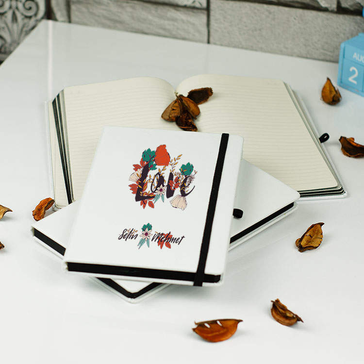 Love Çiçekli Defter