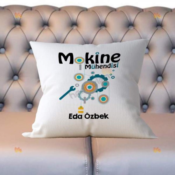 Makine Mühendisi Renkli Tasarım Yastık