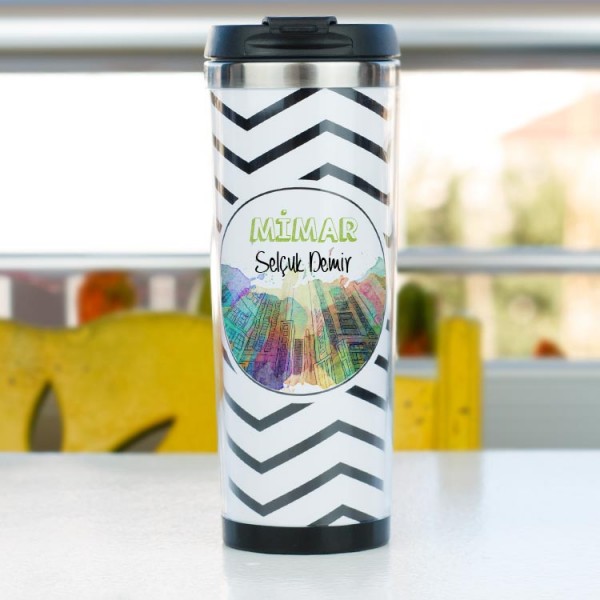 Mimar Çizim Yeşil Tasarım Termos