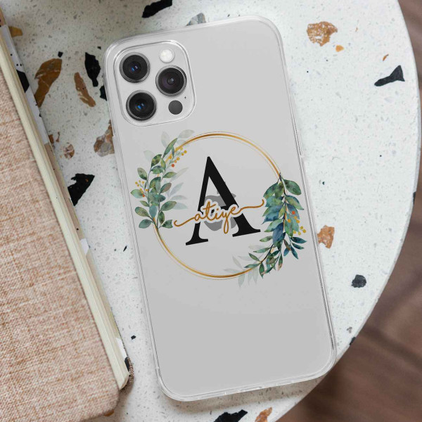 Modern Çiçek Şeffaf Telefon Kılıfı (Sadece iPhone Modelleri)