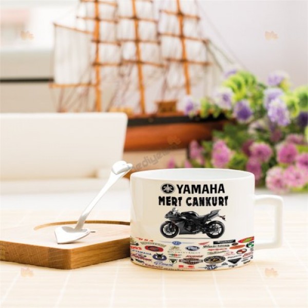 Motor Yamaha Tasarım Stantlı Fincan