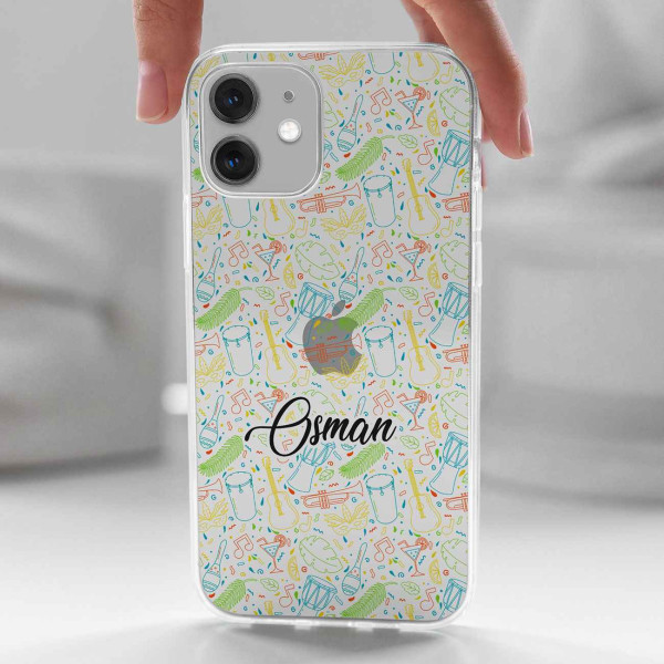 Müzik Aletleri Tasarımlı Telefon Kılıfı (Sadece iPhone Modelleri)