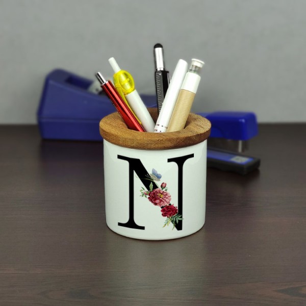 N Harfi Seramik Kalemlik