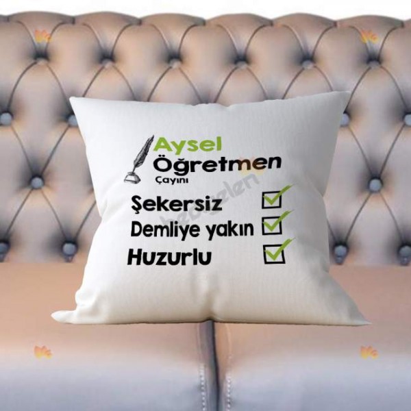 Öğretmen Çay Tasarım Yastık