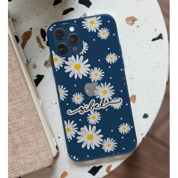Papatyalı İsme Özel Şeffaf Telefon Kılıfı (Sadece iPhone Modelleri)