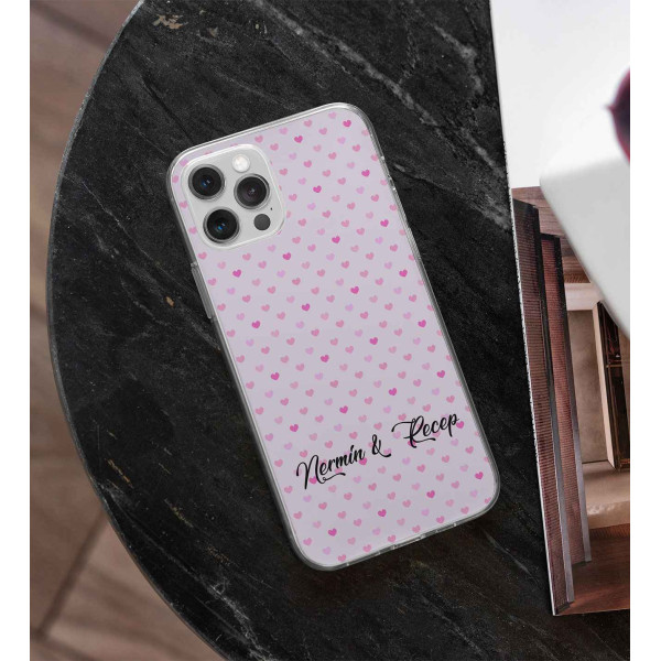Pembe Kalp Telefon Kılıfı (Sadece iPhone Modelleri)
