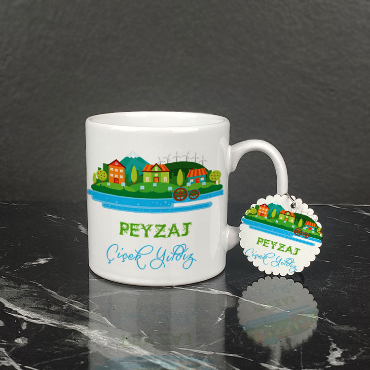 Peyzaj Kupa Bardak ve Anahtarlık Set