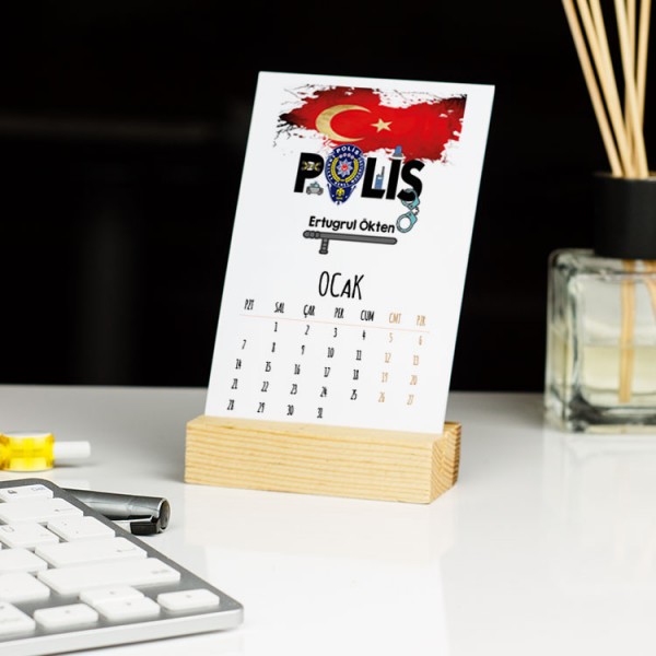 Polis Jop Tasarım Masa Takvimi