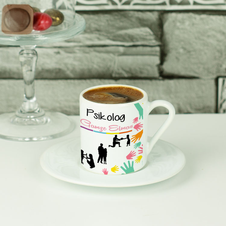 Psikolog Pembe Tasarım Kahve Fincanı
