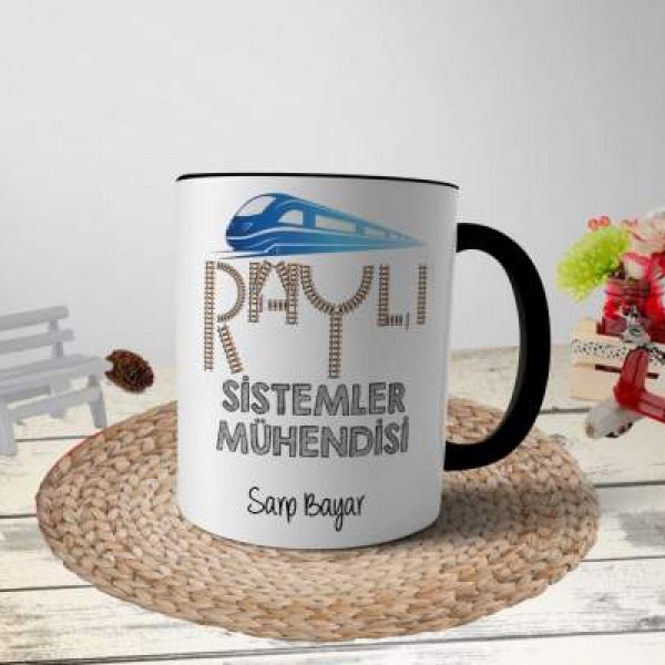 Raylı Sistemler Mühendisi Kupa Bardak - Siyah
