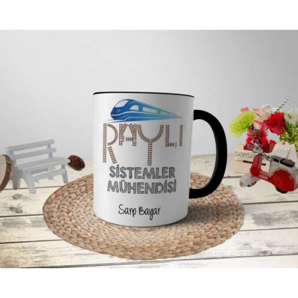 Raylı Sistemler Mühendisi Kupa Bardak - Siyah