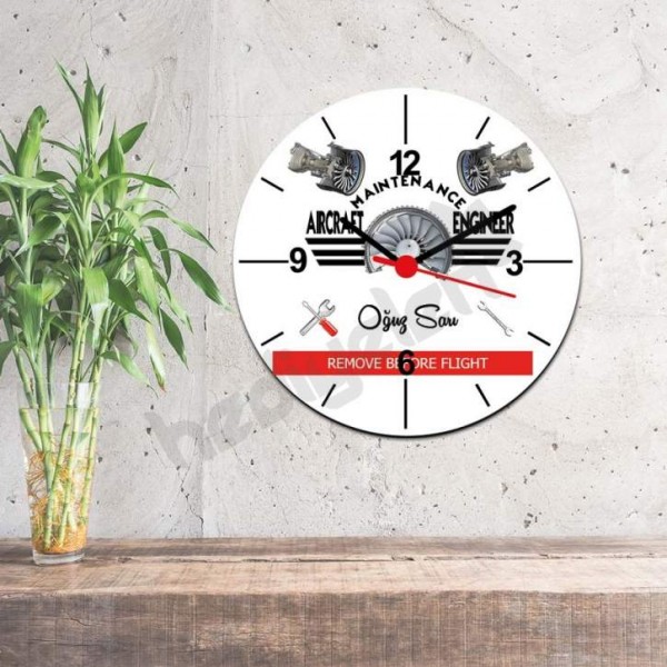 Remove Before Flight Duvar Saati