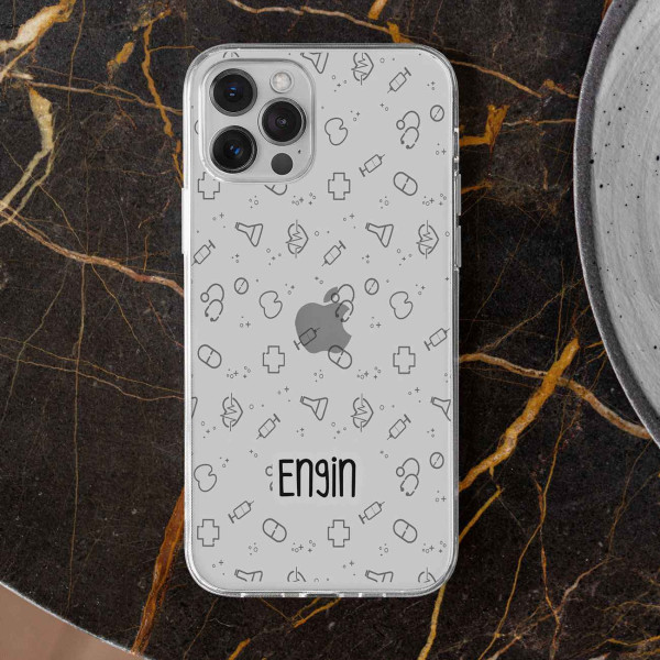 Sağlık Çalışanlarına Özel Şeffaf Telefon Kılıfı (Sadece iPhone Modelleri)