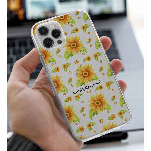 Sarı Çiçekli Telefon Kılıfı (Sadece iPhone Modelleri)