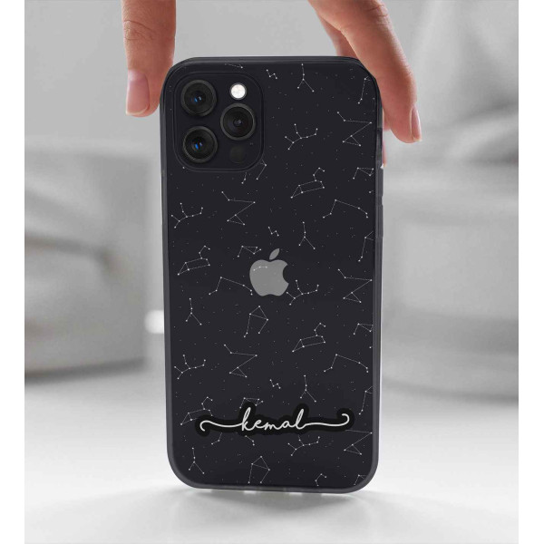 Şeffaf Yıldız Haritası Telefon Kılıfı (Sadece iPhone Modelleri)