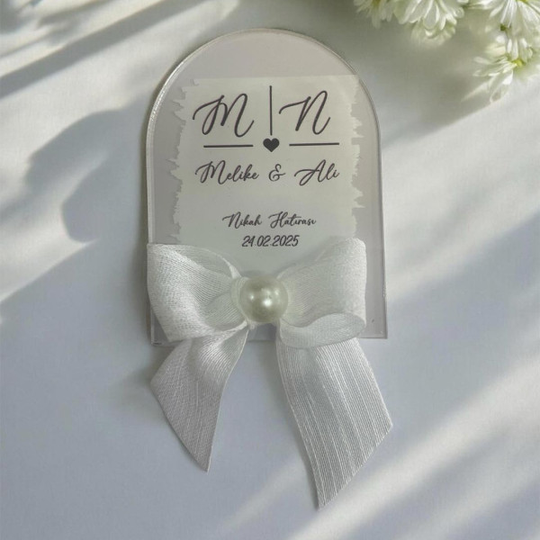 Söz Nişan Düğün Hediyesi Oval Şeffaf Pleksi Magnet (30 Adet) sffovl3