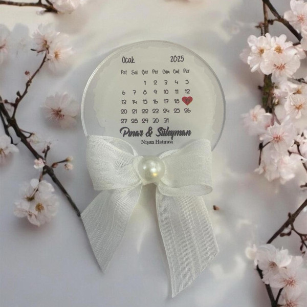 Söz Nişan Düğün Hediyesi Yuvarlak Şeffaf Pleksi Magnet (30 Adet) sffyv6