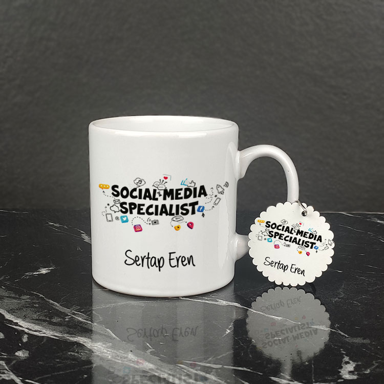 Social Media Specialist Kupa Bardak ve Anahtarlık Set