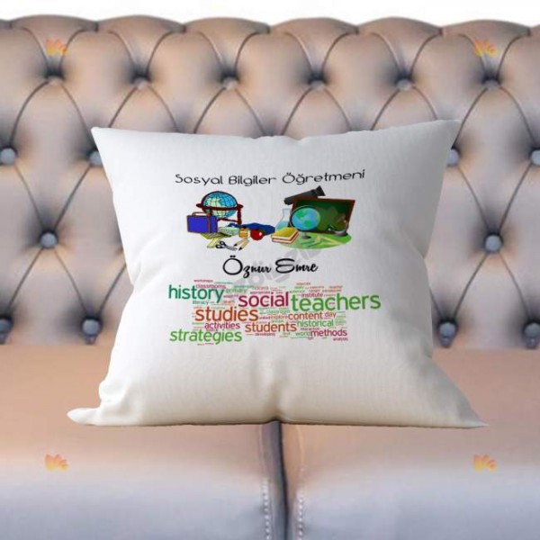Sosyol Bilgiler Öğretmenine Hediye Yastık