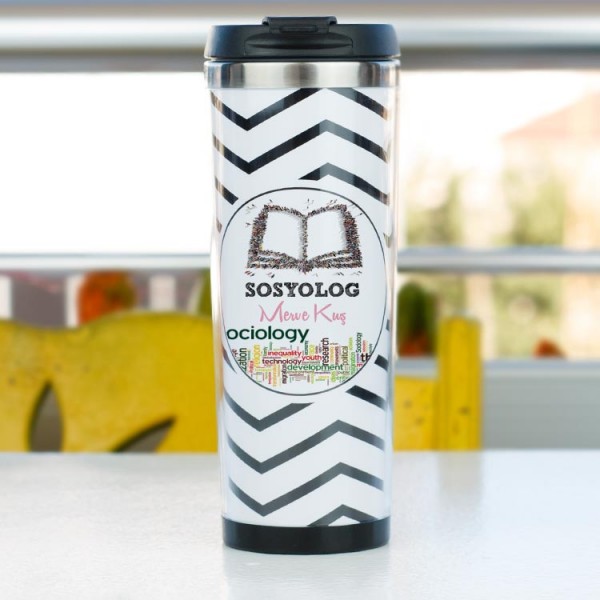 Sosyolog Pembe Tasarım Termos