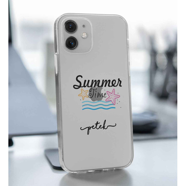 Summer Time Şeffaf Telefon Kılıfı (Sadece iPhone Modelleri)