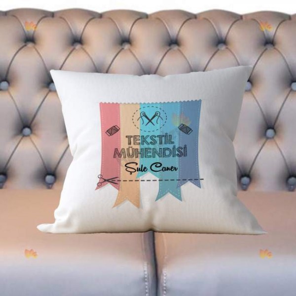 Tekstil Mühendisi Renkli Tasarım Yastık