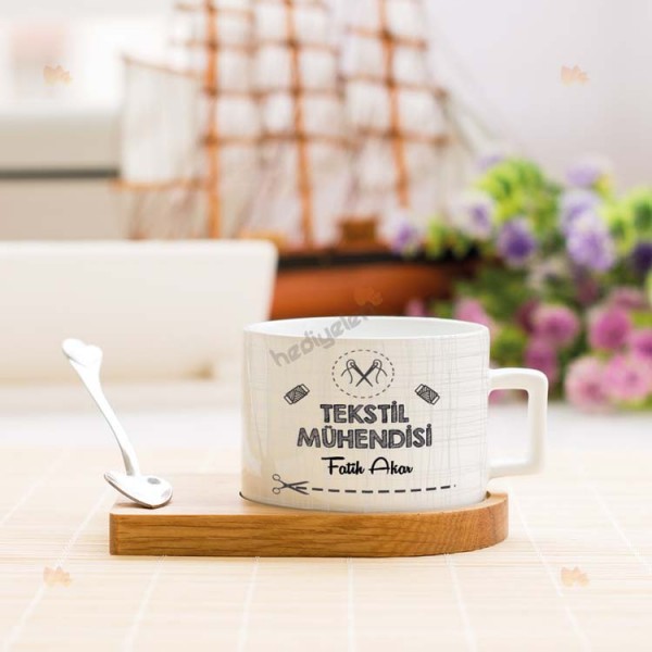 Tekstil Mühendisi Stantlı Fincan