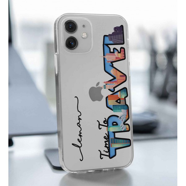 Time To Travel Şeffaf Telefon Kılıfı (Sadece iPhone Modelleri)