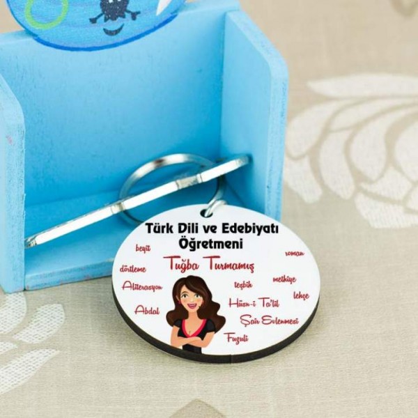 Türk Dili ve Edebiyatı Öğretmenine Hediye Anahtarlık