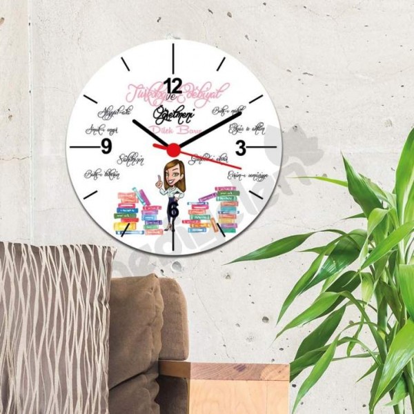 Türkolog ve Edebiyat Öğretmenine Hediye Duvar Saati