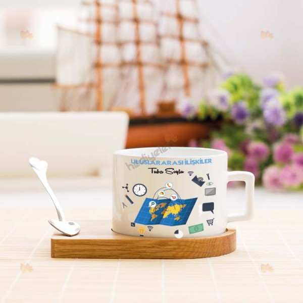 Uluslararası İlişkiler Stantlı Fincan