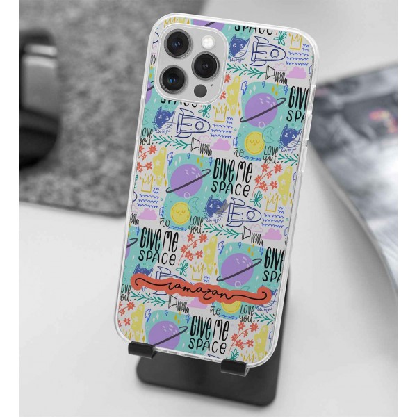 Uzay Tasarımlı Telefon Kılıfı (Sadece iPhone Modelleri)