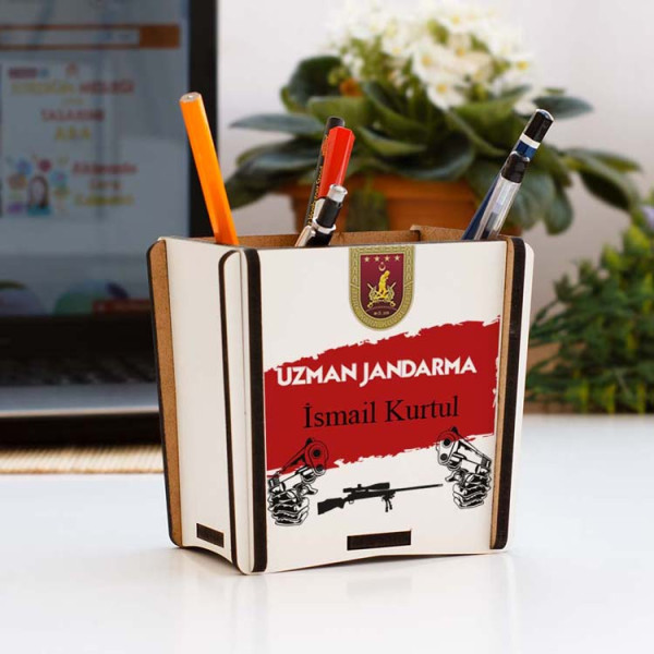 Uzman Jandarma Kırmızı Tasarım Kalemlik