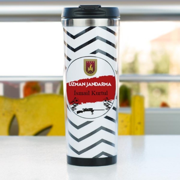 Uzman Jandarma Kırmızı Tasarım Termos